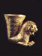 unknow artist, Rhyton in the form of a lion-griffin